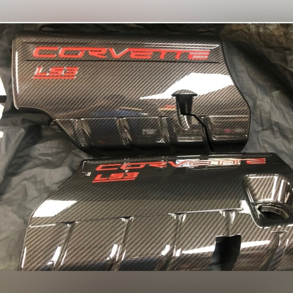 08-13 6.2L LS3 Corvette Fuel Rail Engine Covers Custom Carbon Fiber